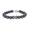 Symbols Of Faith Black Faux Pearl & Prayer Bead Bracelet
