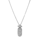 Opened Blue Enamel Swing Open Pendant Enclosed Reliquary Crucifix Necklace 30"