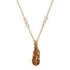 Golden Our Lady of Guadalupe Pendant Necklace 16" + 3" Extension
