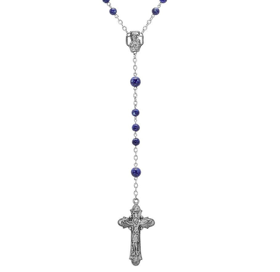Symbols Of Faith Beaded Crucifix Rosary Necklace