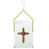 Symbols Of Faith Crystal Cross Glass Hanging Christmas Tree Ornament