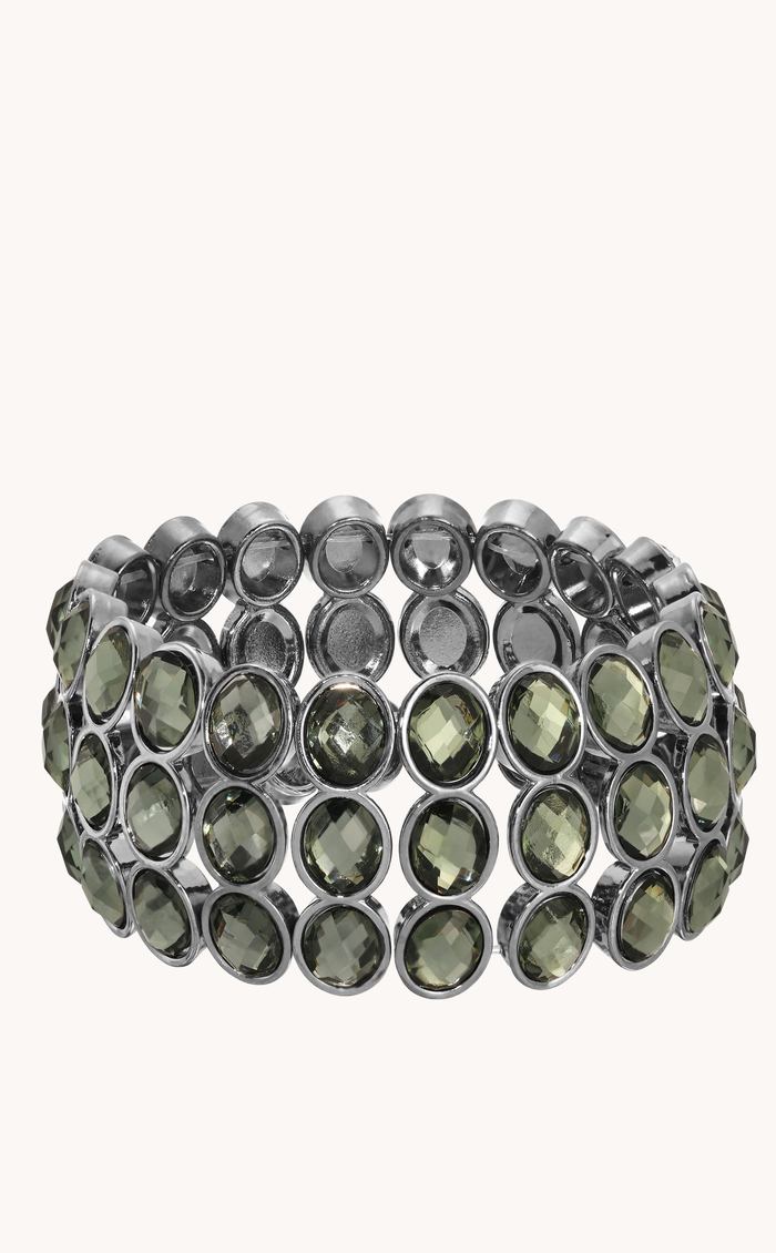 Hematite Blue Stretch Bracelet