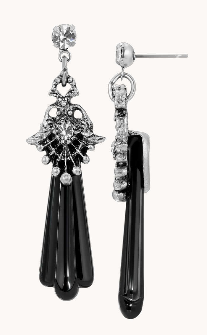 Deco Stone Crystal Flair Drop Earrings