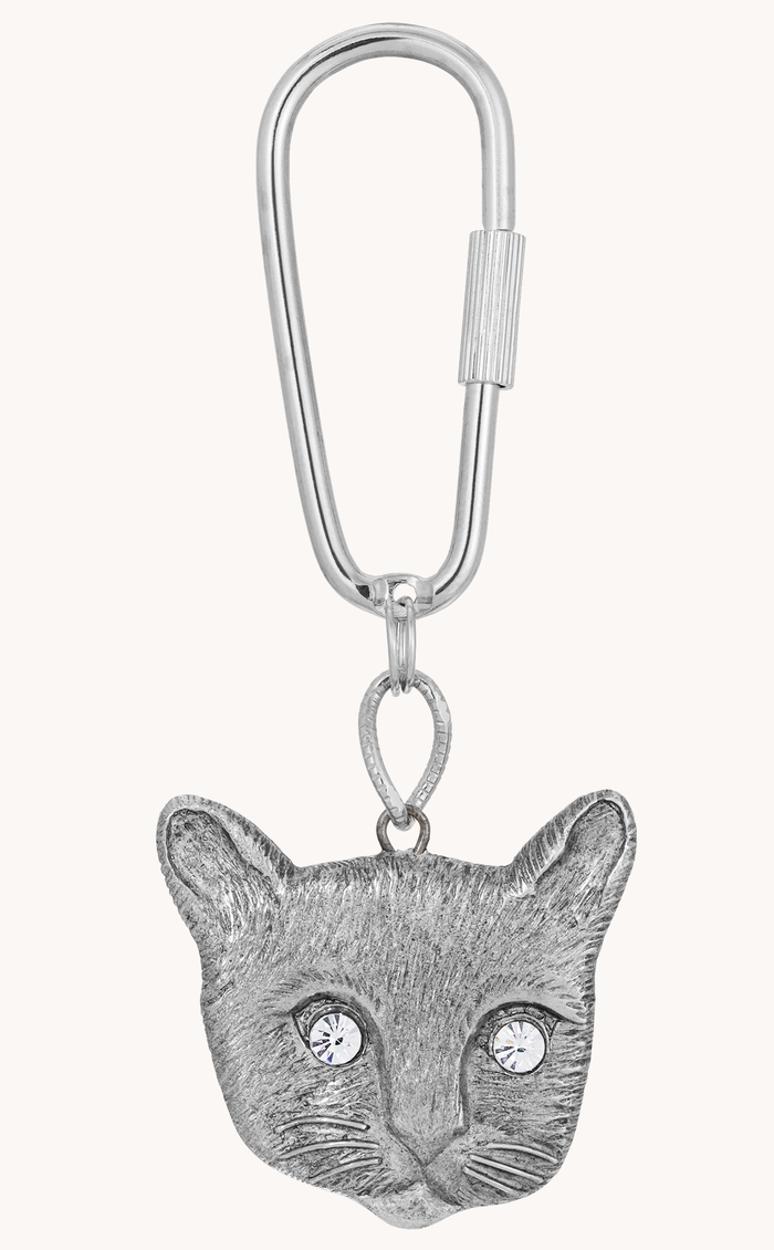 Crystal Eyes Cat Key Chain