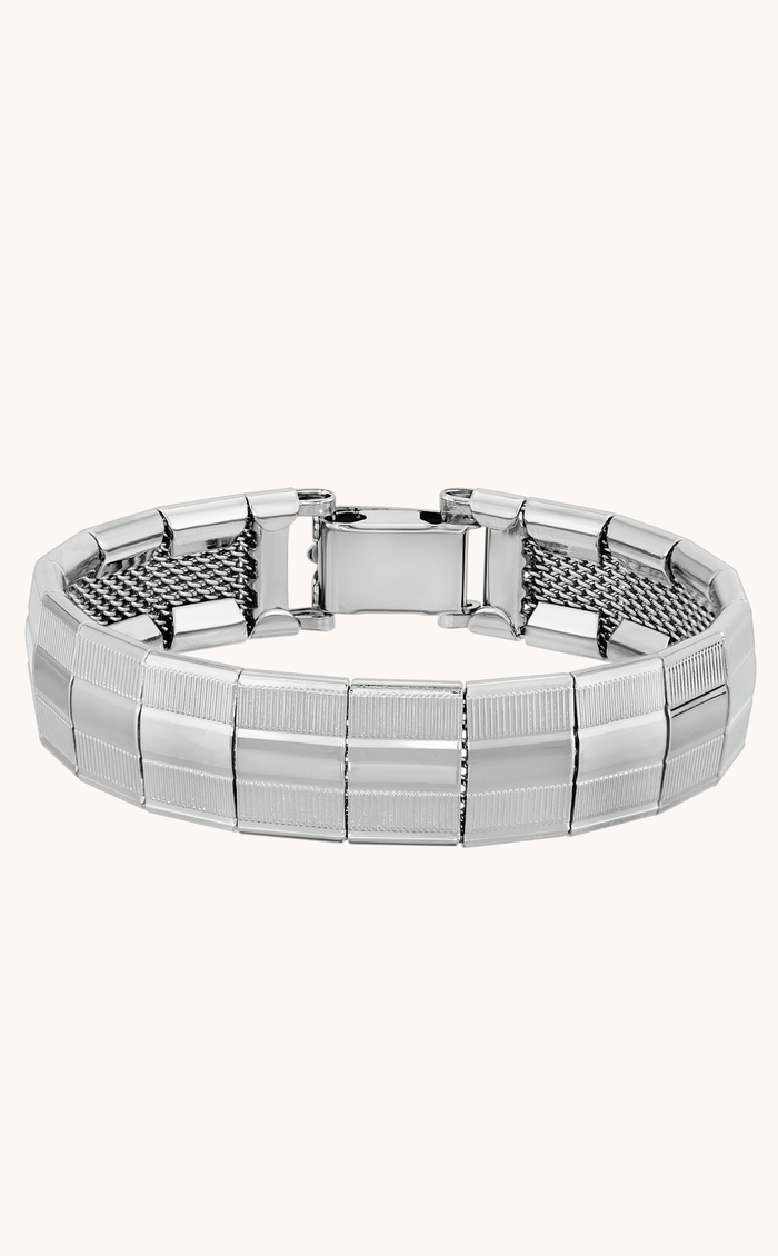Silver Mesh & Link Bracelet