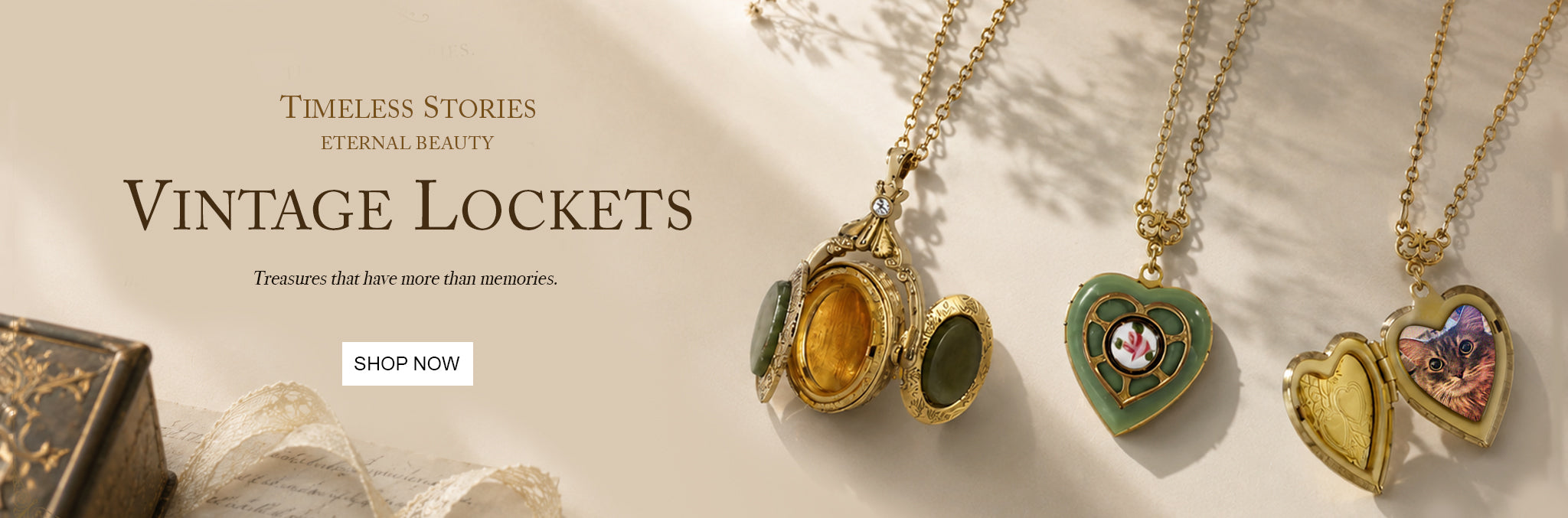 Timeless Stories, Eternal Beauty. Vintage Lockets. Treasures that have more than memories.