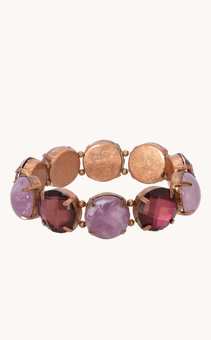 Purple Copper Stretch Bracelet