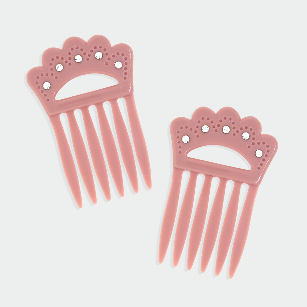 Pink Double Hair Combs