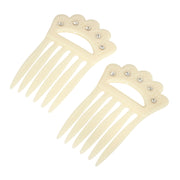 1928 Jewelry Classic Light Blue Double Hair Comb Pins