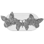 Magcessory Pewter Triple Butterfly Magnetic Eyeglass Holder Brooch, Scarf Pin, Cardigan Closure Set