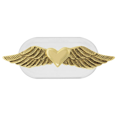 Magcessory 14K Gold Dipped Heart With Wings Magnetic Eyeglass Holder Brooch, Scarf Pin, Cardigan Closure Set