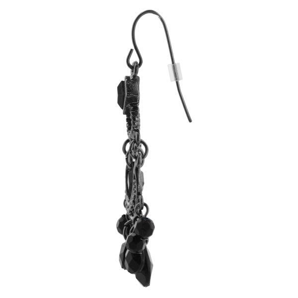 1928 jewelry black crescent chandelier earrings