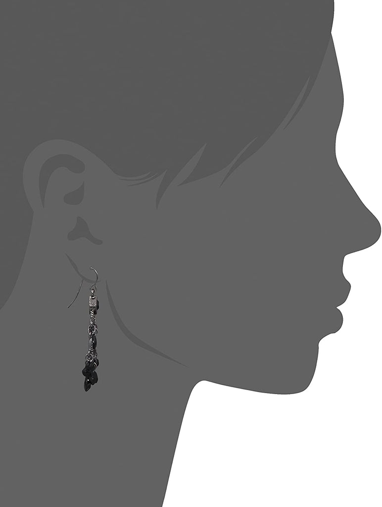 1928 jewelry black crescent chandelier earrings
