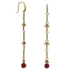 T.R.U. Carnelian Gemstone Linear Droplet Earrings