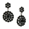 2028 Jewelry Jet Black Stone Cluster Dangle Earrings