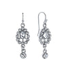 1928 Jewelry Teardrop And Round Crystal Dangle Earrings