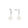 2028 Jewelry Austrian Crystal White Faux Pearl Drop Earrings