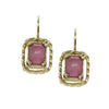 1928 Jewelry Pink Moonstone Lever Back Drop Earrings