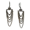 1928 Jewelry Eclipse Black And Gold Chain Layered Dangle Earrings