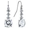 1928 Jewelry Crystal Round Faceted Drop Earrings