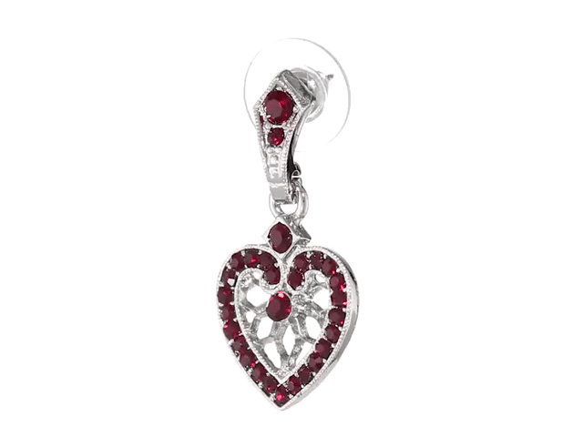 "Heart of Hearts" Crystal Post Dangle Earrings
