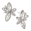 1928 Jewelry Silver-Tone Clear Crystal Statement Post Earrings