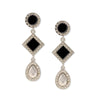 1928 Jewelry Round And Square Gemstone Teardrop Earrings