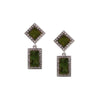 1928 Jewelry Square Gemstone Rectangle Dangle Earrings