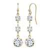 1928 Jewelry Austrian Crystal Linear Triple Drop Earrings