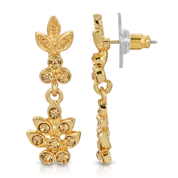 2028 Jewelry Light Colorado Topaz Flower Drop Earrings