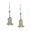 1928 Jewelry Imitation Turquoise Accent Western Boots Dangle Earrings