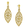 1928 Jewelry Art Deco Inspired Filigree Post Dangle Earrings