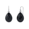 2028 Jewelry Black Faceted Teardrop Drop Earrings
