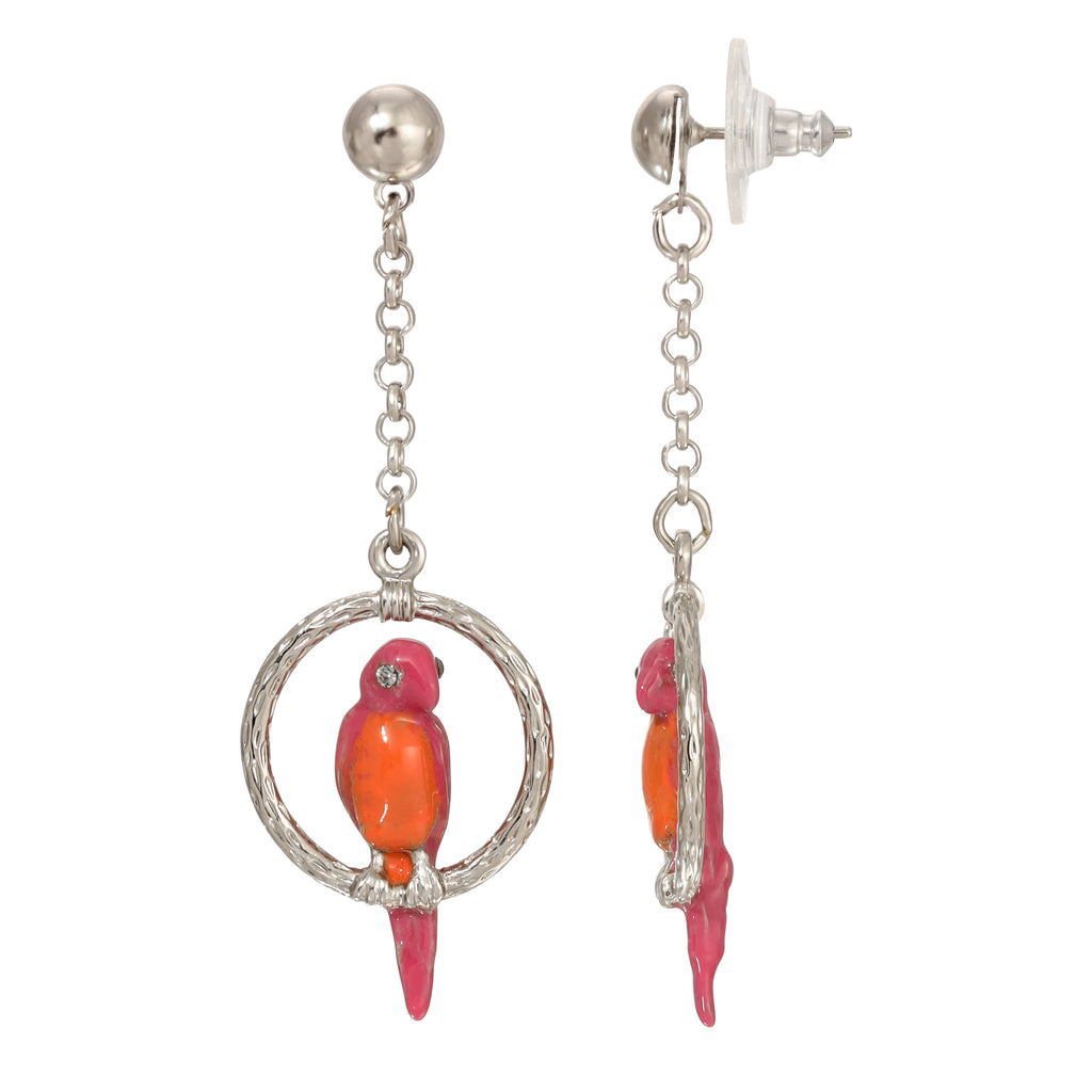 Neotropic Exotic Parrot Post Drop Earrings