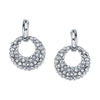 1928 Jewelry Pave Crystal Mini Open Hoop Earrings