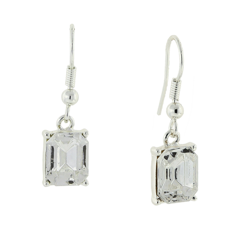 Octagon Austrian Crystals Drop Earrings