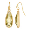 1928 Jewelry Light Topaz Stone Elongated Teardrop Earrings