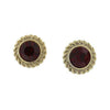 2028 Jewelry Siam Red Round Button Earrings