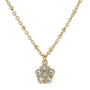 2028 Jewelry Clear Crystal Petite Flower Pendant Necklace 16