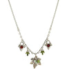 1928 Jewelry Winery Green And Purple Accent Grape Leaf Drop Necklace 16