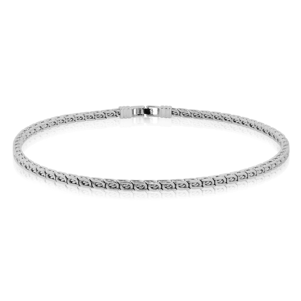 Silver Tone 3.0Mm Box Chain Necklace 16 Inch