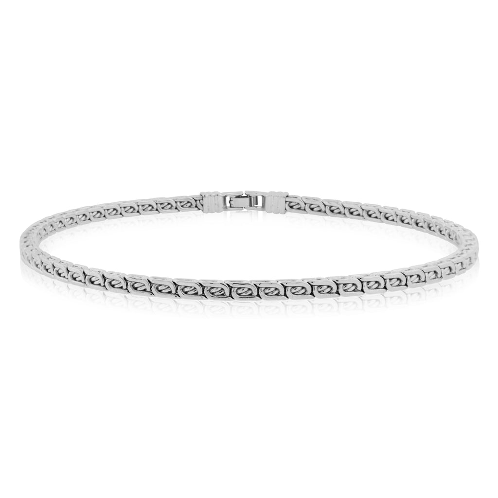 Silver Tone 4.0Mm Box Chain Necklace 16 Inch