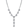 2028 Jewelry Multi Crystal Diamond Cut Cable Chain Y-Necklace 16