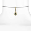 1928 Jewelry Black Choker Green And Crystal Accent Drop Necklace 14