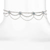 1928 Jewelry Montana Blue Flower Crystal Silver Chain Drape Choker Necklace 12