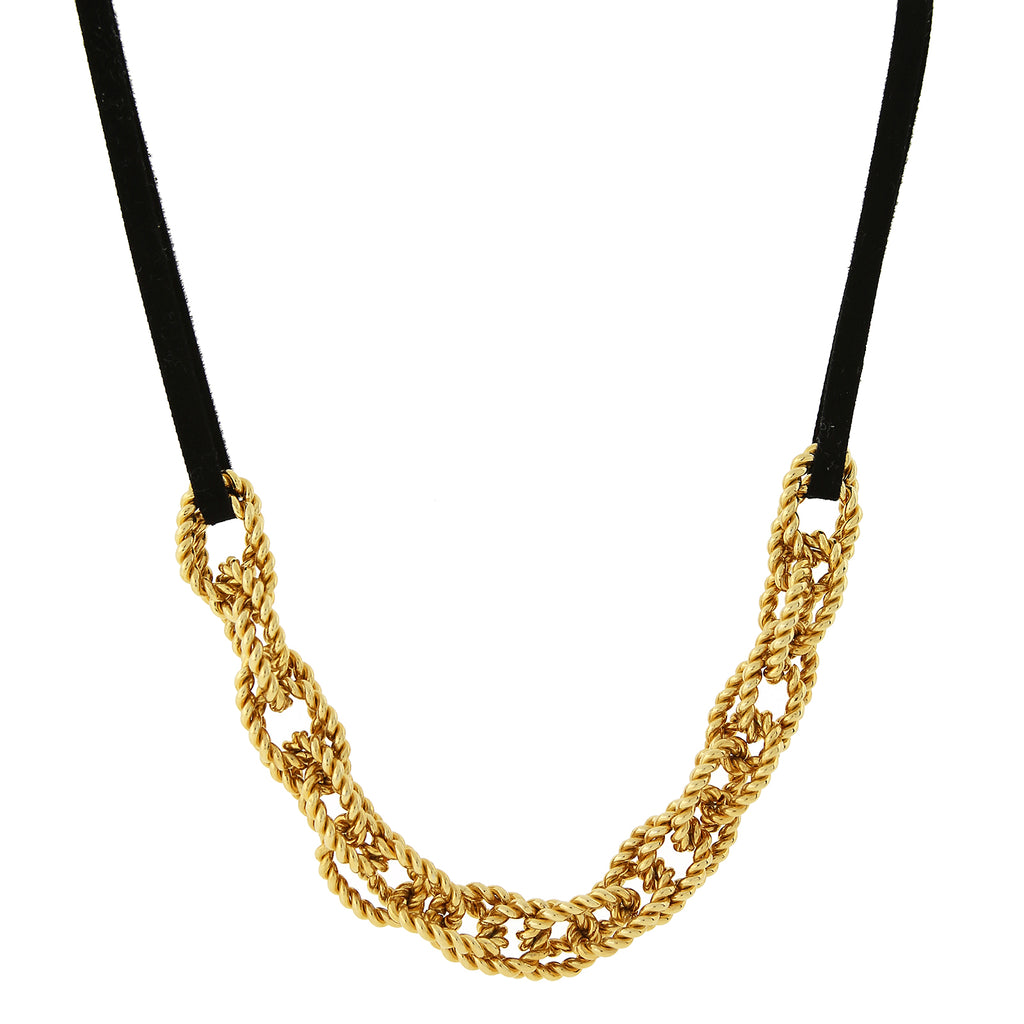 14K Gold Dipped Chain Necklace 16   19 Inch Adjustable