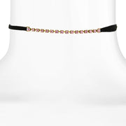 Crystal Choker With Black Faux Suede Ribbon 12 In Adj