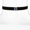 1928 Jewelry Faceted Teardrop Montana Blue Stone Choker 11
