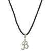 1928 Jewelry Crystal Initial Black Cord Necklace 14