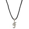 1928 Jewelry Crystal Initial Black Cord Necklace 14